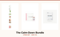 Calm-down bundle for sensitive skin—three skincare product boxes, assorted packaging.