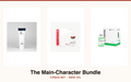 Skincare bundle 3-piece set with cream tube and boxed products