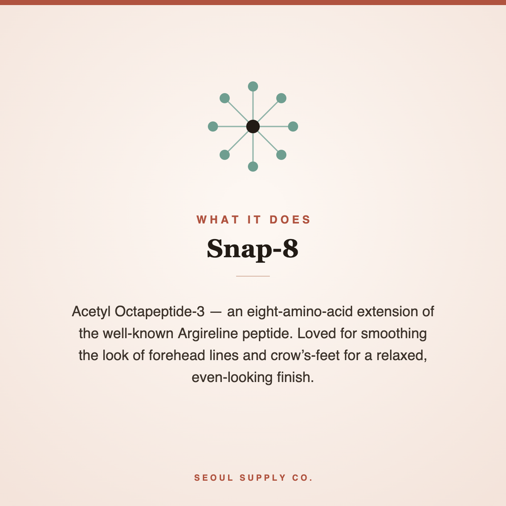 Snap-8 Acetyl Octapeptide-3 benefits description for smoother-looking lines